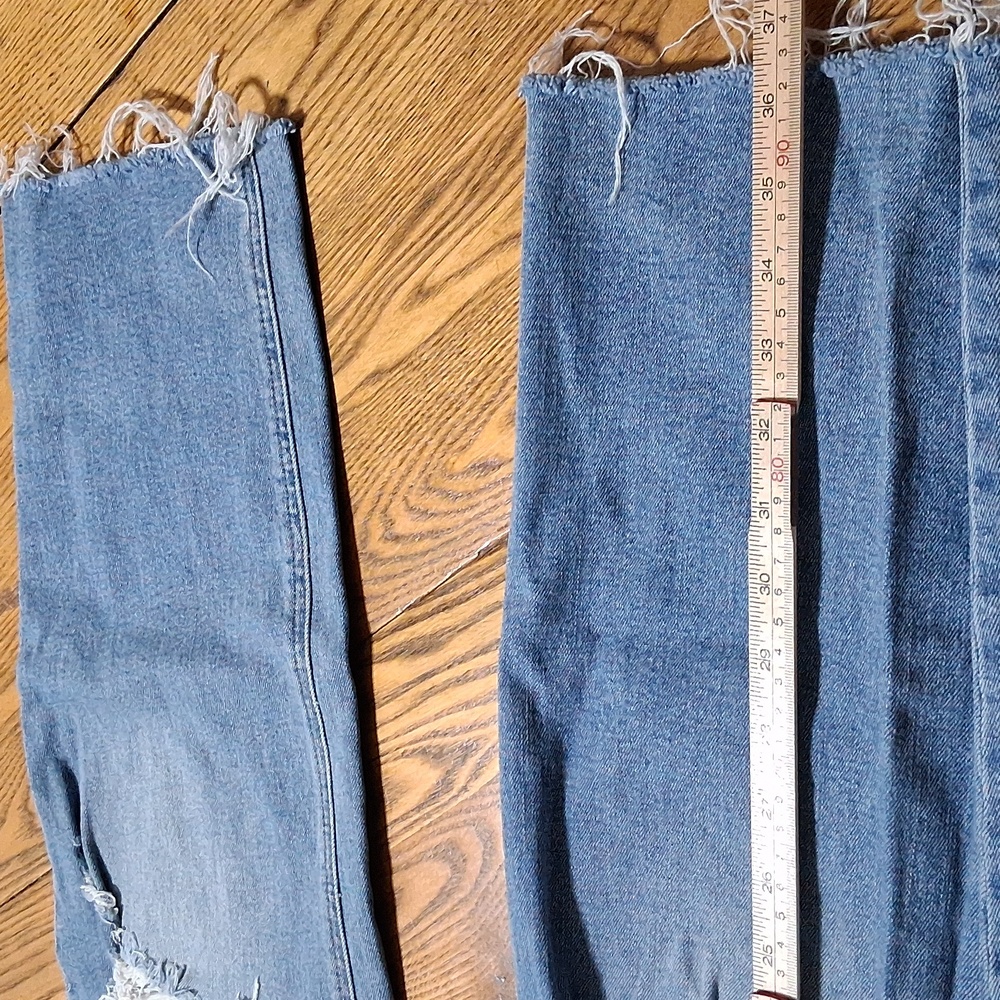 SOLD SOLD BLUE RACHEL MOM HIGH RISE Distressed Used - Picture 3 of 8